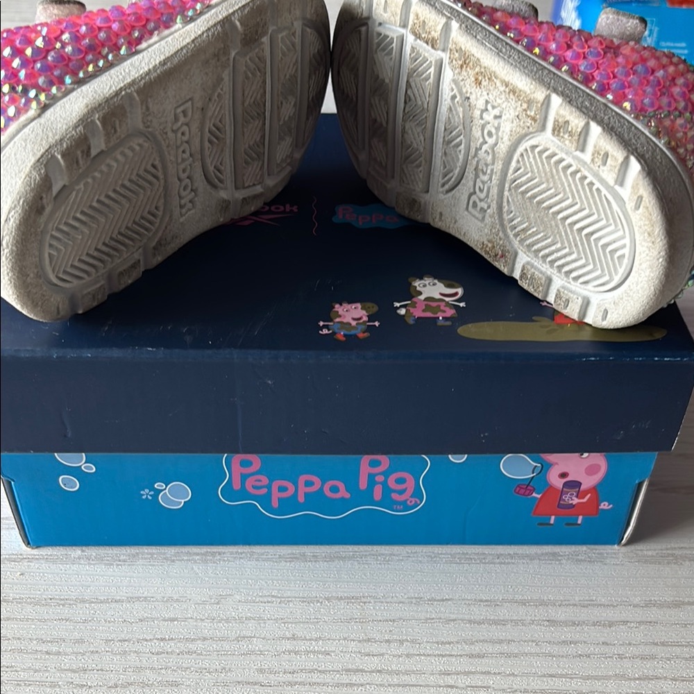 Peppa Pig Pink and White Rhinestone Sneakers - Picture 4 of 7